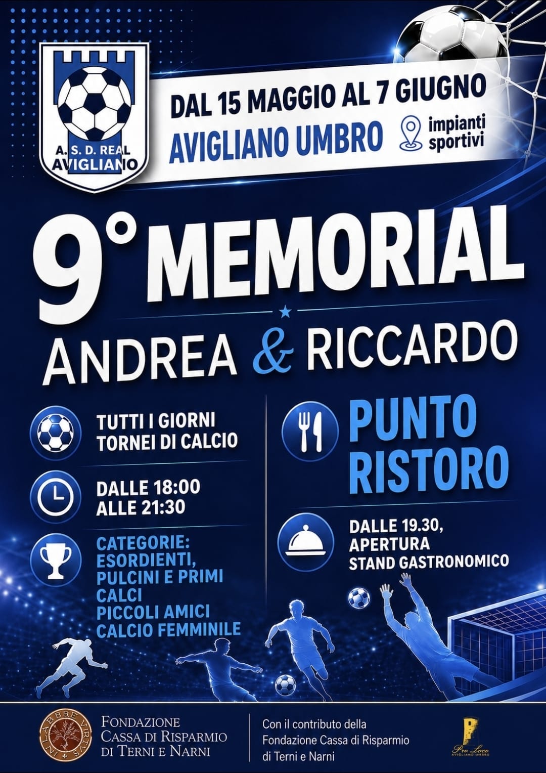 immagine notizia (ptn) Avigliano Umbro, partito il 9° Memorial di calcio giovanile “Andrea & Riccardo”